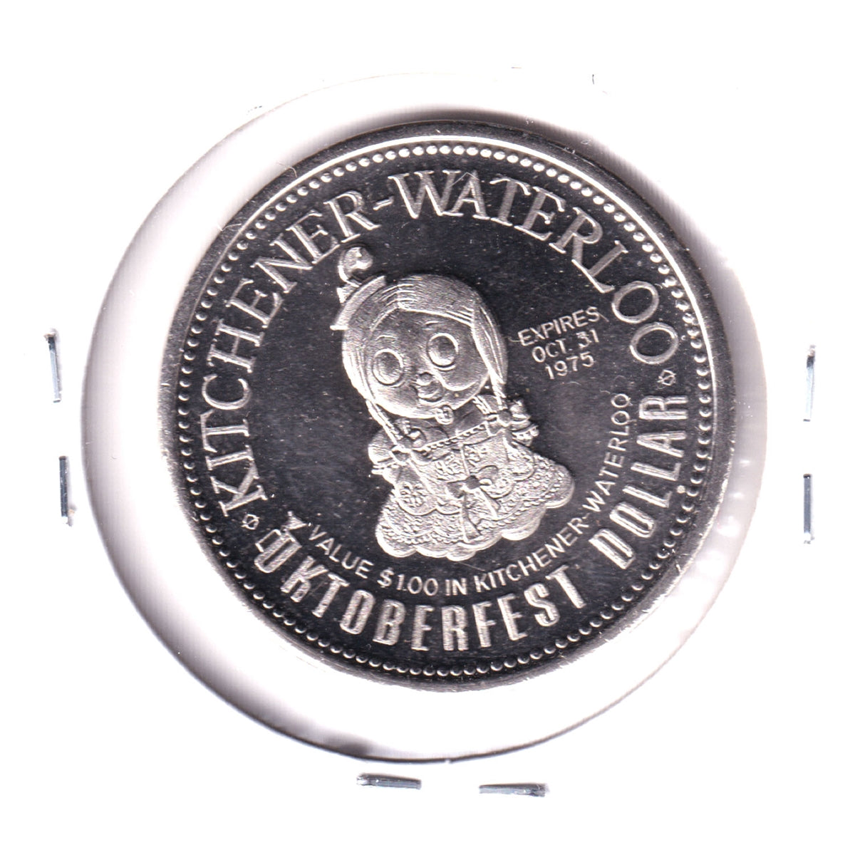 1975 Kitchener-Waterloo Oktoberfest Trade Dollar Token
