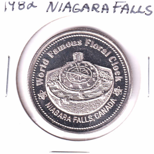1982 Niagara Falls, ON, Trade Dollar Token: World Famous Floral Clock