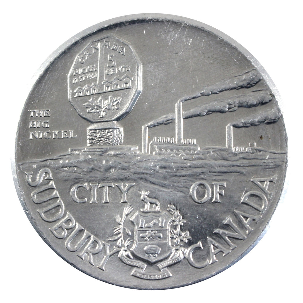 Sudbury, ON, Big Nickel & Laurentian University LARGE Aluminum Medallion