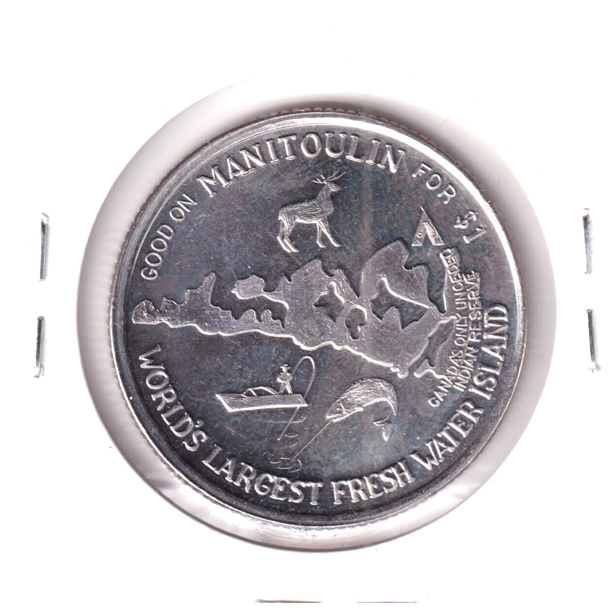 1985 Manitoulin, Ontario, Haweater Dollar Trade Token: West Bay