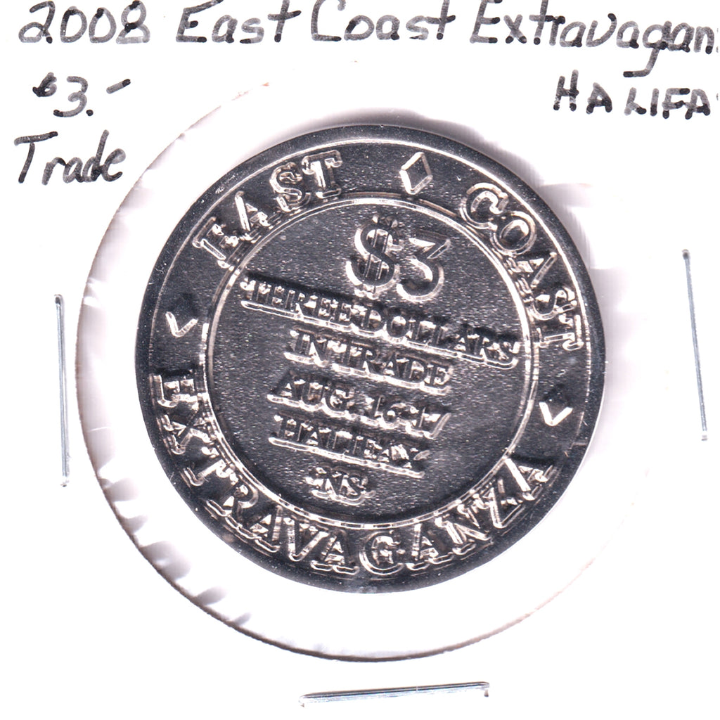 2008 Citadel Coins & Geoffrey Bell Auctions East Coast Extravaganza $3 Trade Token