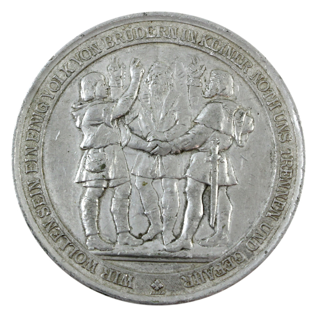 Switzerland 1891 600th Anniversary of the Swiss Confederacy Aluminum Medal by Lauer