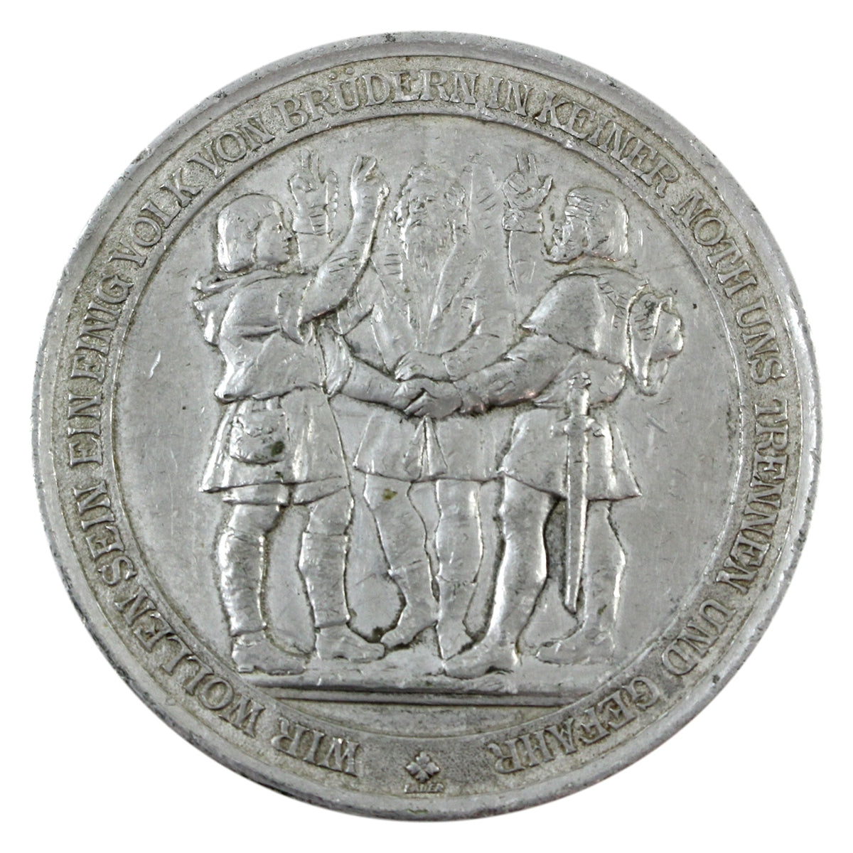 Switzerland 1891 600th Anniversary of the Swiss Confederacy Aluminum Medal by Lauer