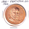 1966 Penticton BC Centennial of Settlement Medallion: Tom Ellis (1st European Settler)