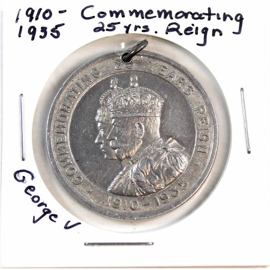 1935 George V Commemorating 25 Years Reign Medalet with Ribbon