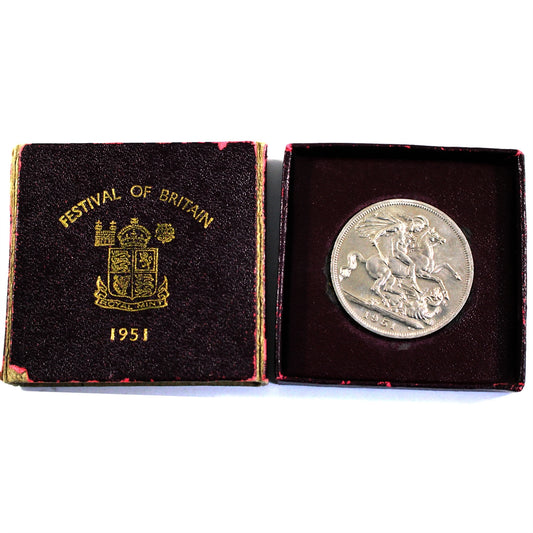 1951 Festival of Great Britain Crown in Original Box (Impaired)