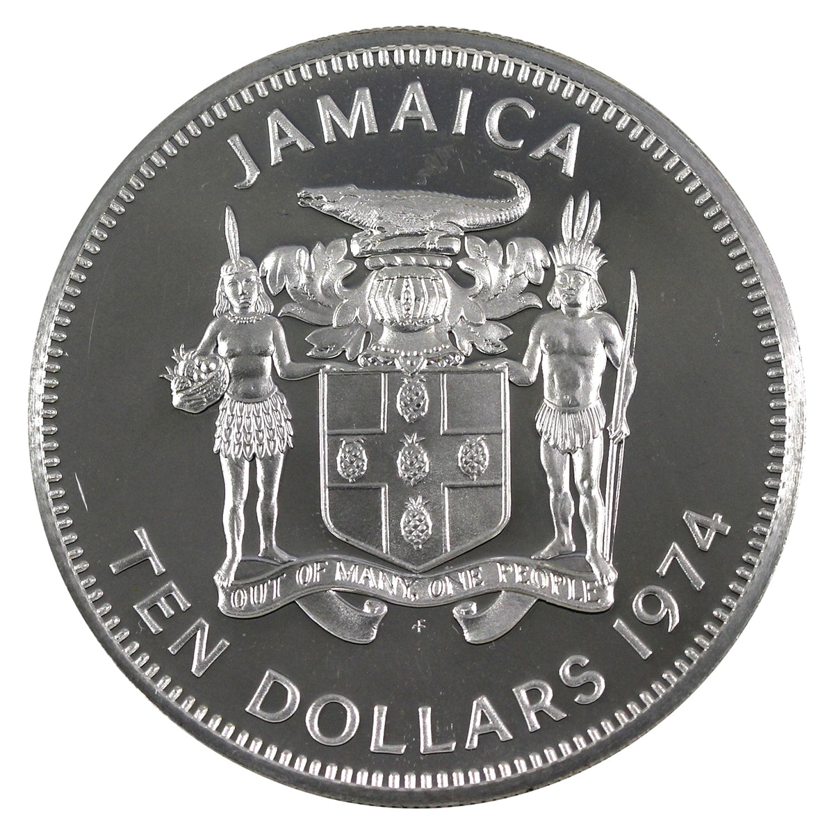 Jamaica 1974 $10 Sir Henry Morgan Sterling Silver Proof in Case (Packaging wear)
