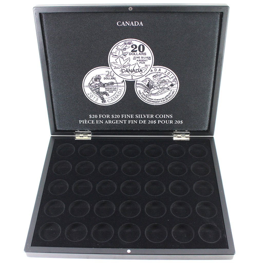 Volterra Duo Deluxe Black Box for Silver $20 for $20 Coins (35 Spaces) Scuffed
