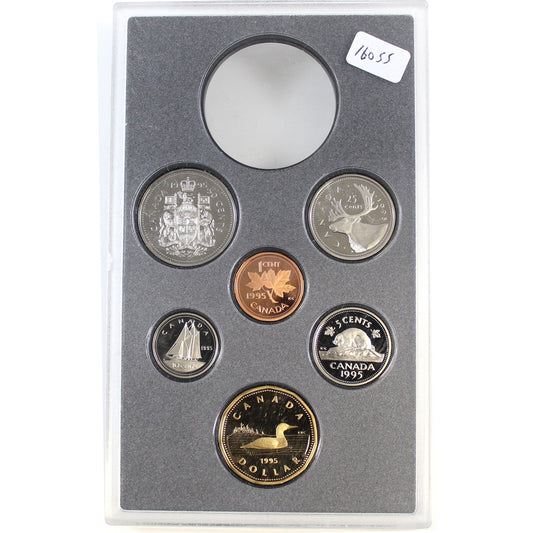 1995 Canada 6-coin Frosted Proof Set Broken from the RCM Proof Double Dollar Set