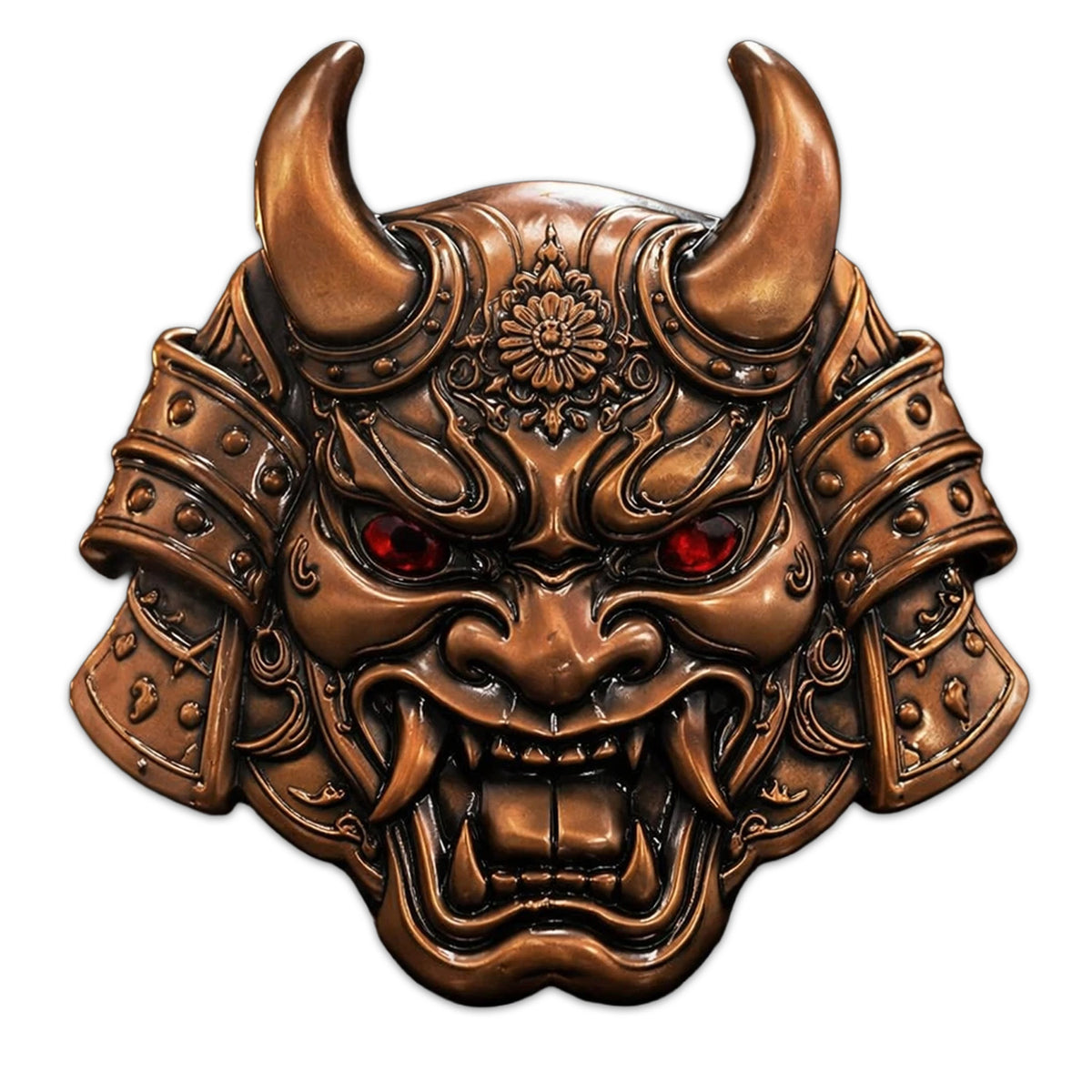 Japanese Demon Mask 5oz. AVDP .999 Fine Copper Medal
