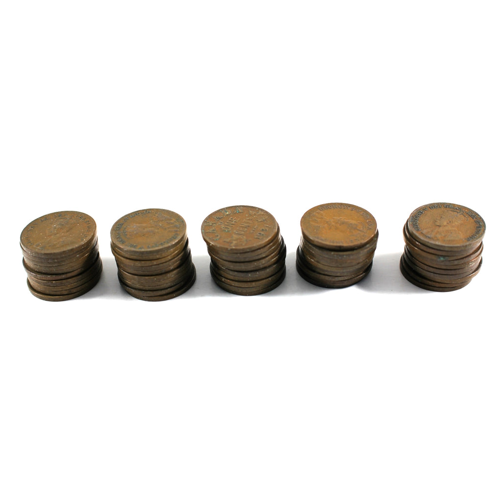 1931 Canada George V 1-cent Roll of 50Pcs, Average Condition, Scarce!