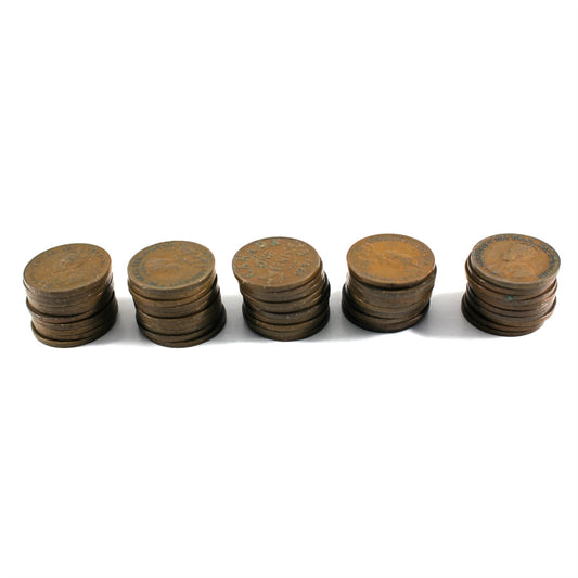 1931 Canada George V 1-cent Roll of 50Pcs, Average Condition, Scarce!