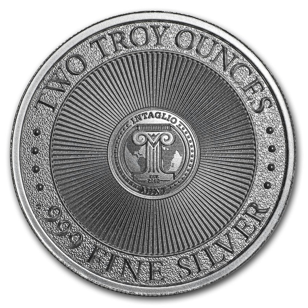 Cryptozoology - The Mothman High Relief 2oz. .999 Silver Round (No Tax) Light Toning/Scr