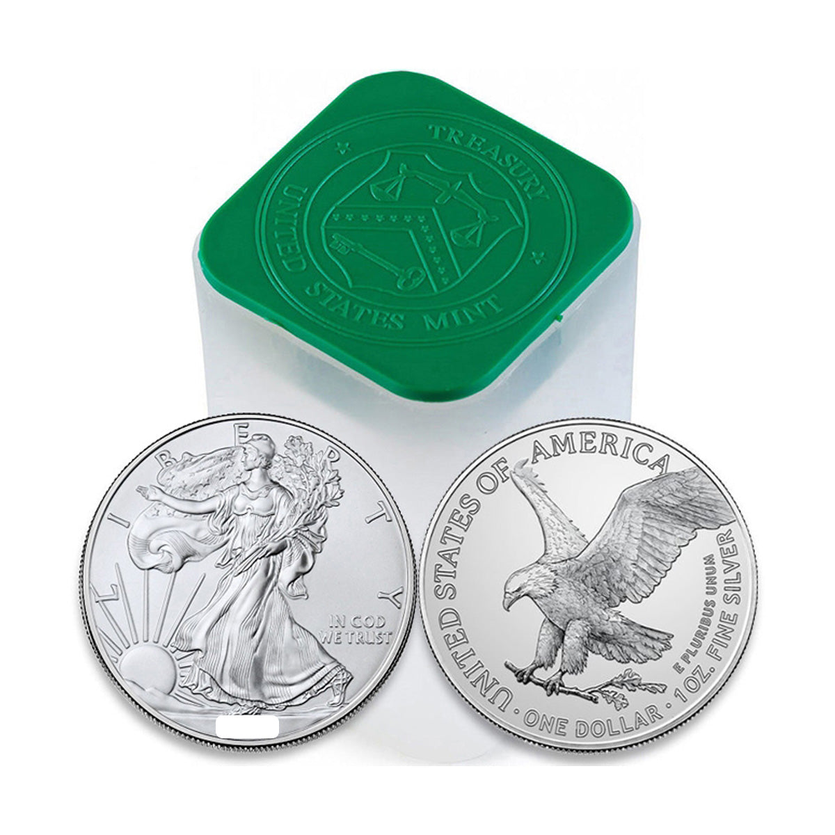 EMPTY Coin Tube For Silver American Eagle Coins (Gently Used) - 40.6 mm