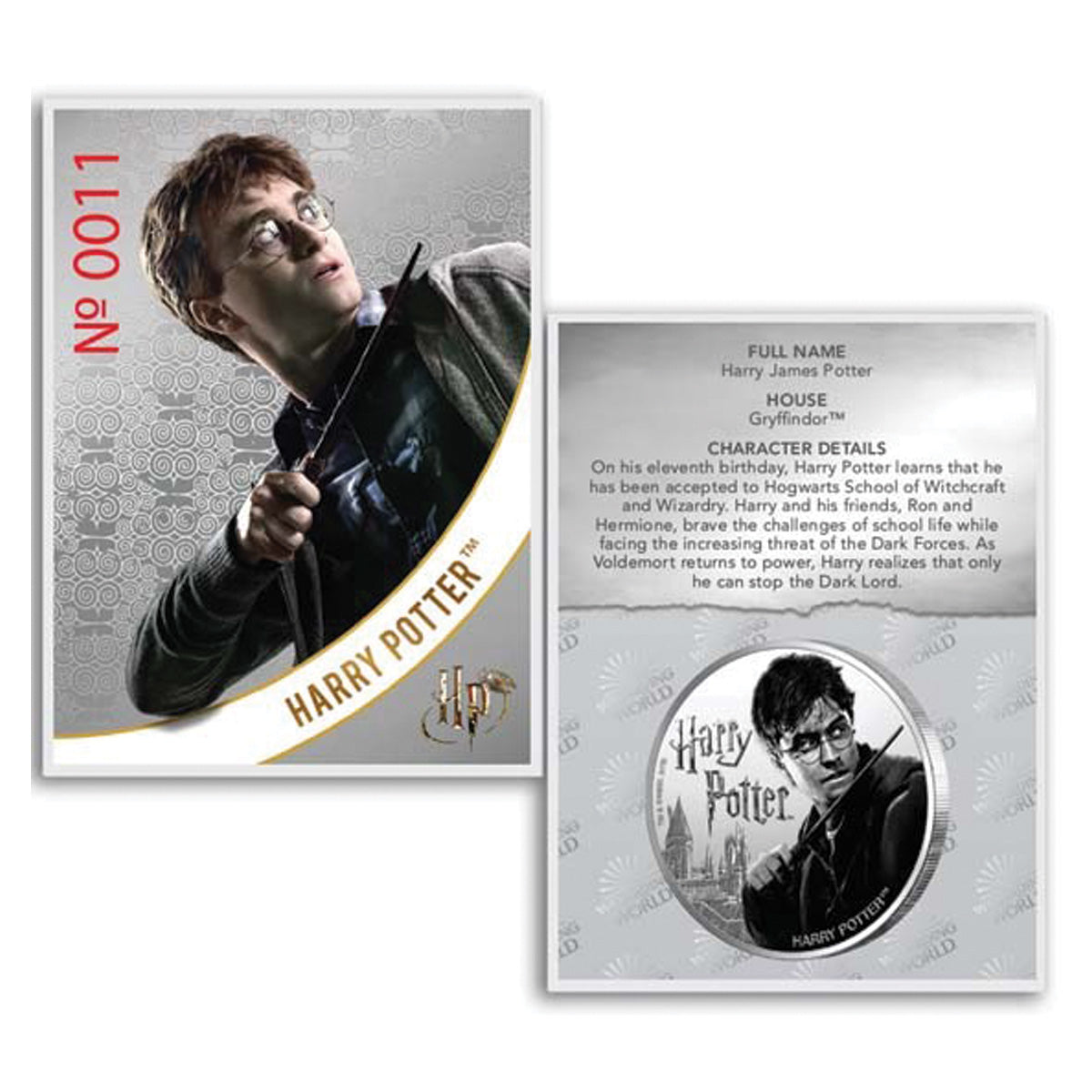 2020 Fiji $1 Proof Silver Harry Potter 1oz Silver Coin & COA (No Tax) Capsule Hairline Scr