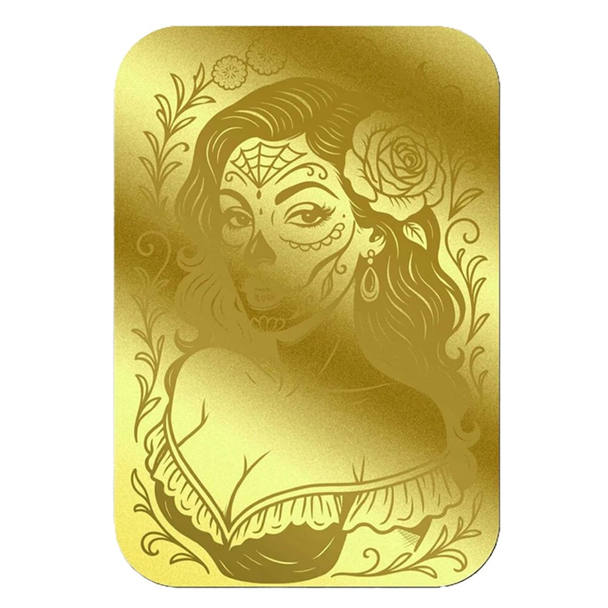 2026 Liberia $12 Dia De los Muertos: Roses 1/1000oz 24K .9999 Gold (No Tax)