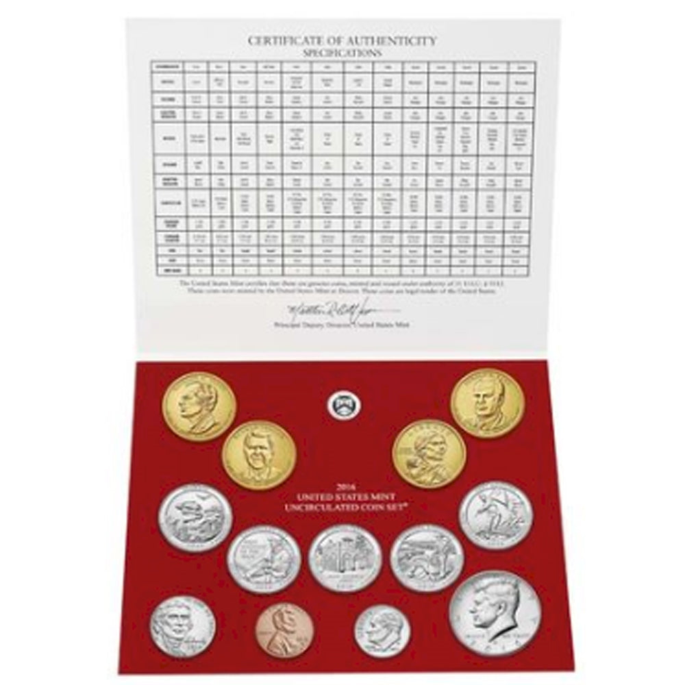 2016 USA Uncirculated Coin Set, P&D Mints (Sealed)