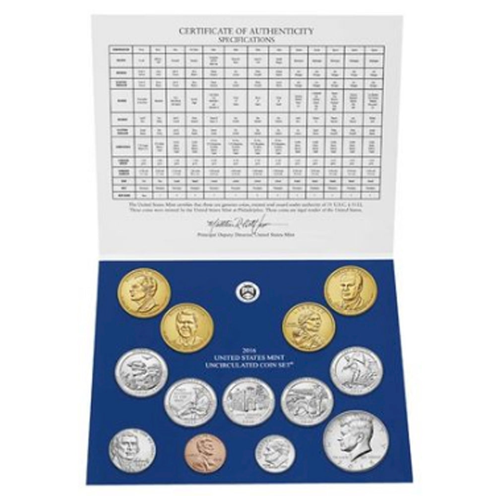 2016 USA Uncirculated Coin Set, P&D Mints (Sealed)