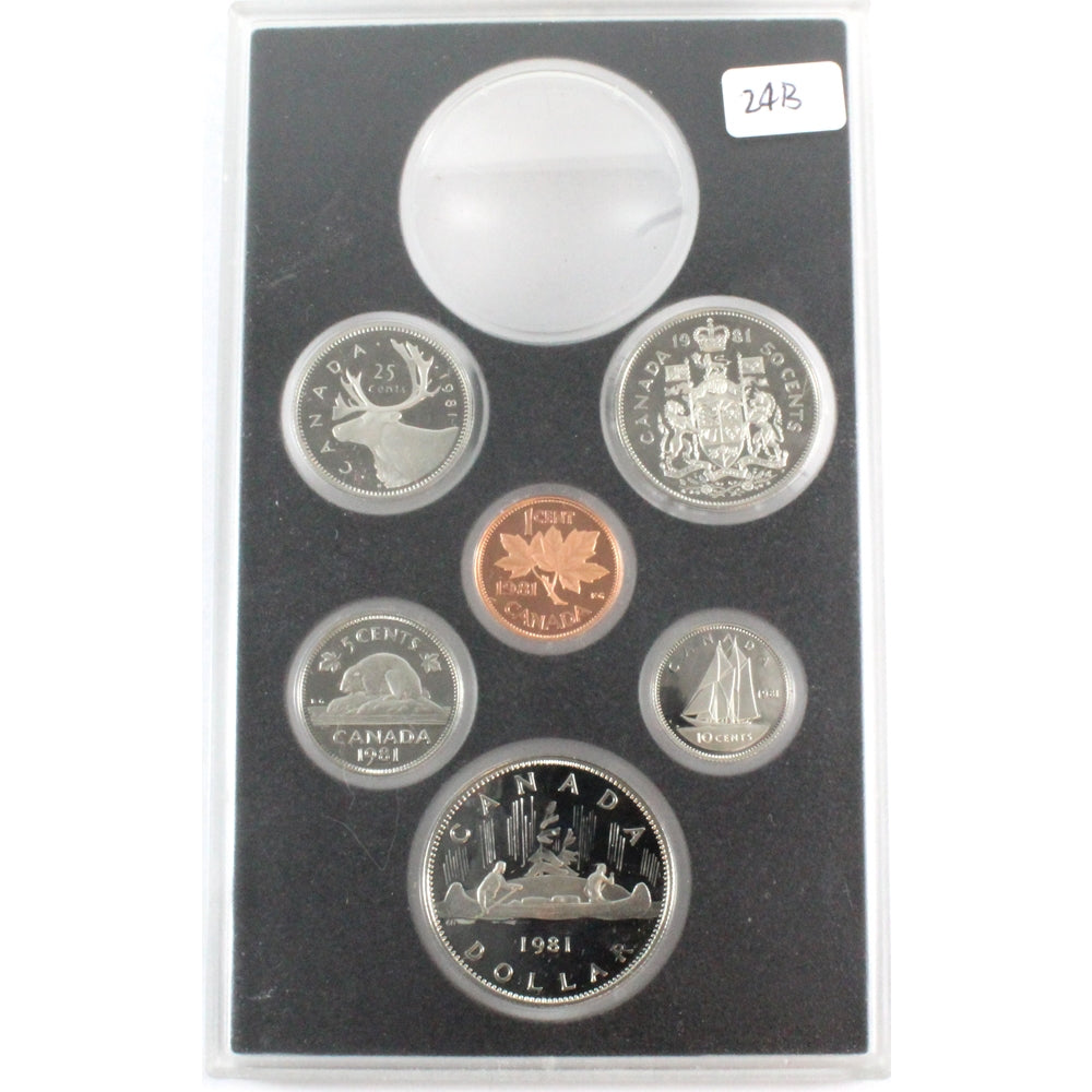 1981 Canada 6-coin Proof Set Broken from RCM Proof Double Dollar Set