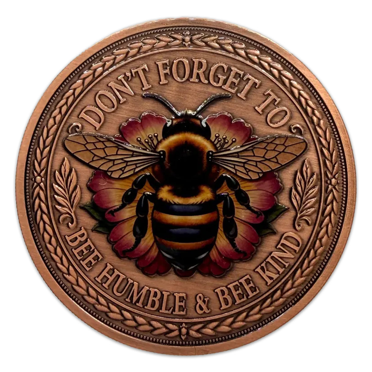 Bee Humble Colourized 5oz. AVDP .999 Fine Copper Medal