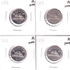 Lot of 4x 1957, 1958, 1959 & 1960 Canada 5-cents Proof Like, 4Pcs (Corrosion or Toned)