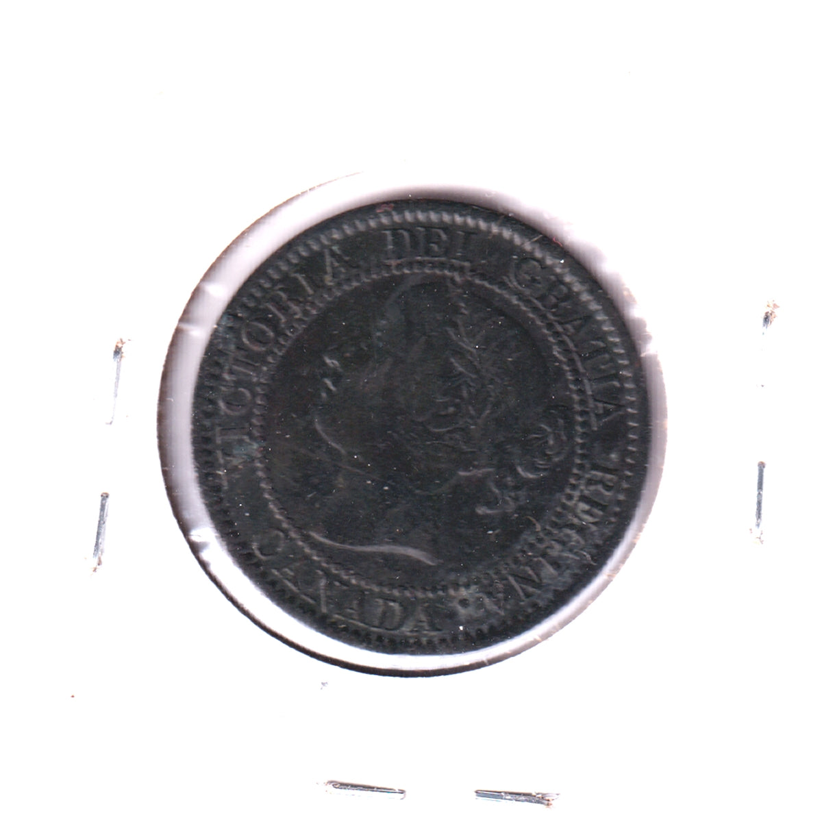 1858 Canada 1-cent Very Fine (VF-20) Corrosion