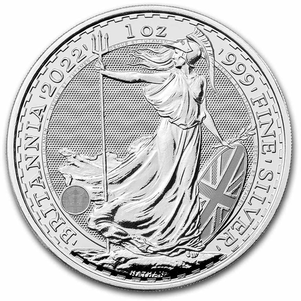 2022 Great Britain 2-Pound Britannia 1oz. .999 Silver (No Tax) Impaired