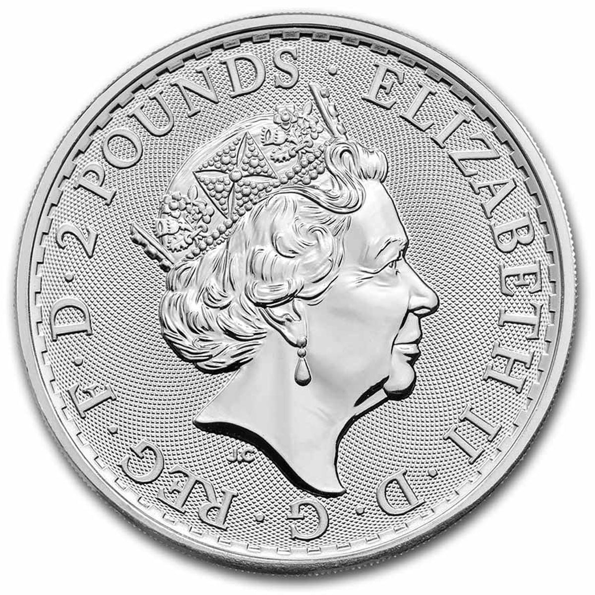 2022 Great Britain 2-Pound Britannia 1oz. .999 Silver (No Tax) Impaired