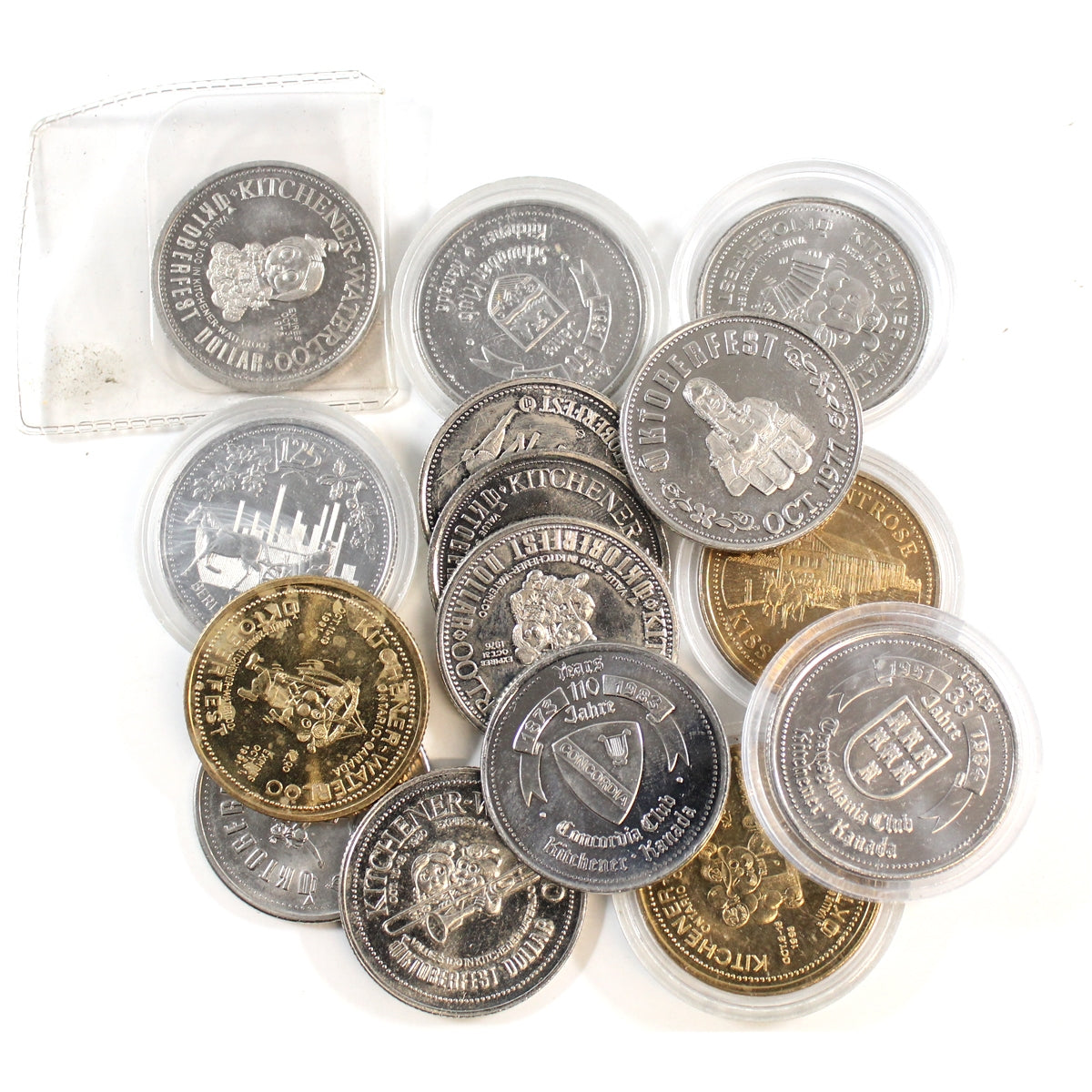 Lot of 15x Oktoberfest Tokens with All Different Dates, 15Pcs