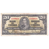 BC-25c 1937 Canada $20 Coyne-Towers, Fine (F12) Tears, Stains, or Damaged