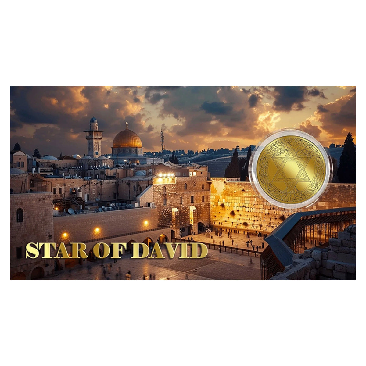 2026 Liberia $12 Star of David 1/1000oz 24K .9999 Gold in Card (No Tax)
