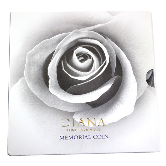 Great Britain 1999 Princess Diana 5-pound Memorial Coin in Folder (Impaired)