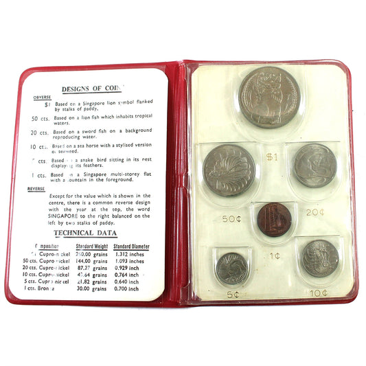 Singapore 1967 Mint Set in Folder (Some toning & corrosion)