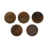 Lot of 5x Don't Argue - Con Jones, Vancouver, BC 5-cent Tokens, 5Pcs (Toned/corrosion)