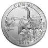 2014 (P) USA Everglades 5oz .999 Silver Coin in Box (No Tax) Outer Sleeve Bent