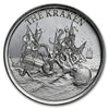 Cryptozoology: The Kraken High Relief 2oz Silver Round (No Tax) Lightly Toned