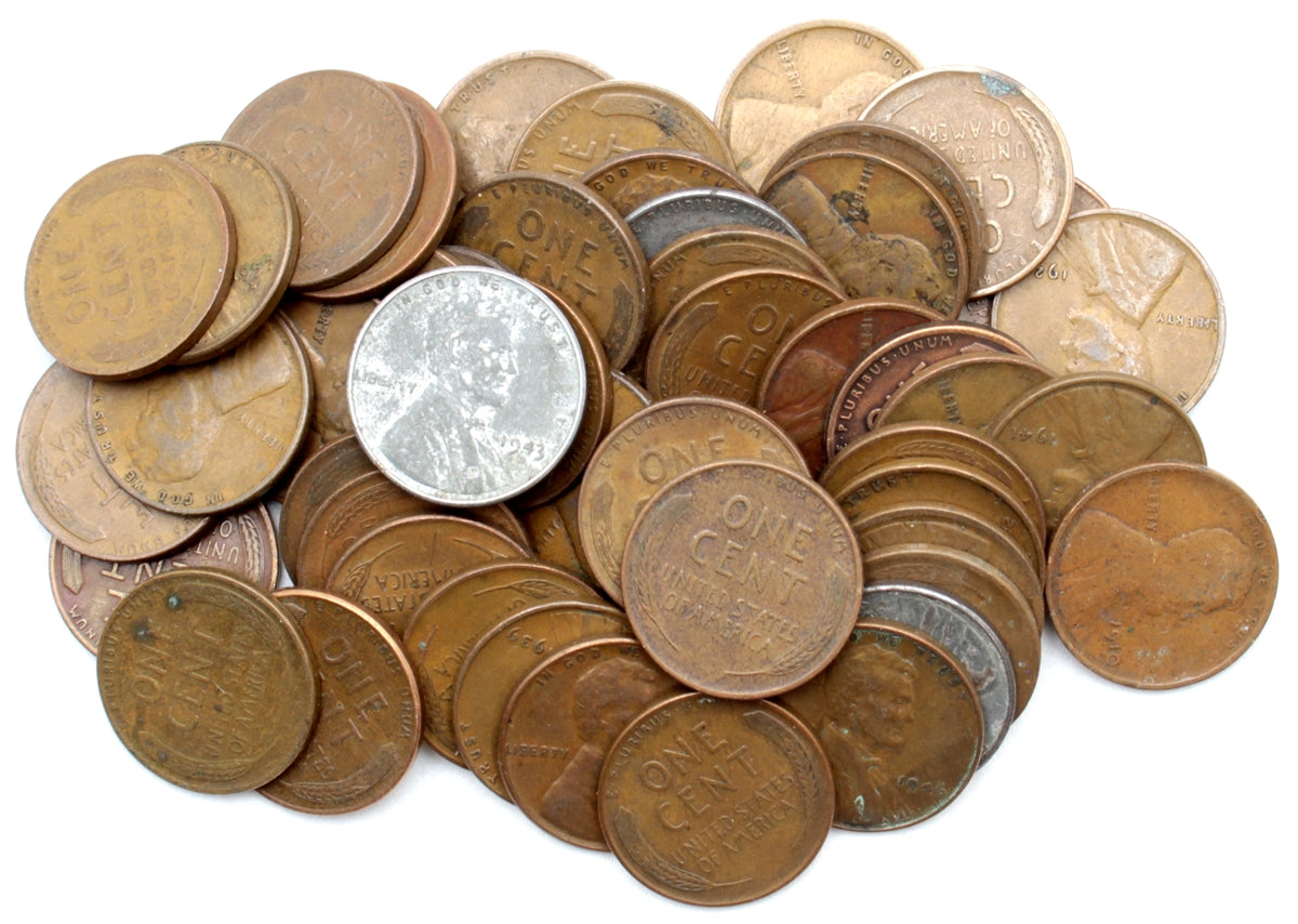 50x 1909-1958 Mixed Wheat Cents (Mega18)