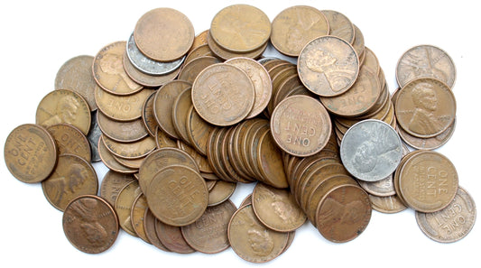 100 x 1909-1958 Mixed Wheat Cents. Mega19