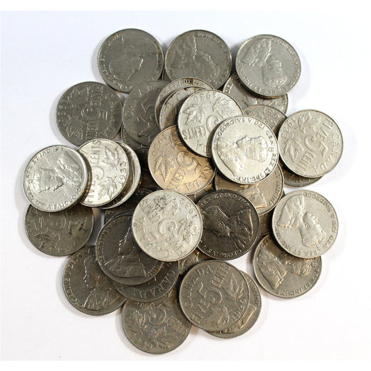40 x Group of Mixed George V 5 Cents (range from 1922 to 1936) 40pcs Mega22
