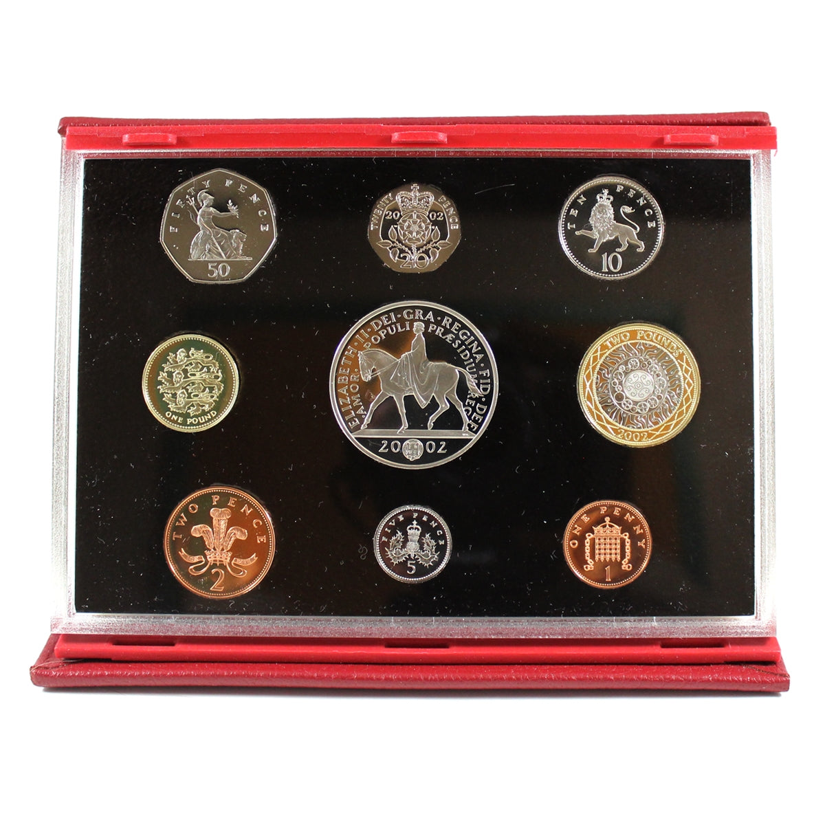 2002 Great Britain 9-coin Proof Set (Impaired)