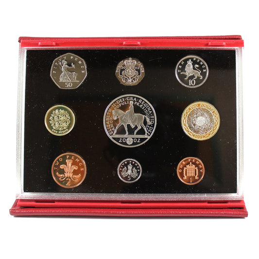 2002 Great Britain 9-coin Proof Set (Impaired)