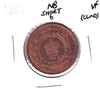 1864 Short 6 New Brunswick 1 Cent Very Fine (VF20) Scratched, cleaned, or impaired