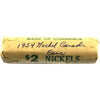 1954 Canada Steel Elizabeth II 5-Cents Roll of 40Pcs, Circulated Condition