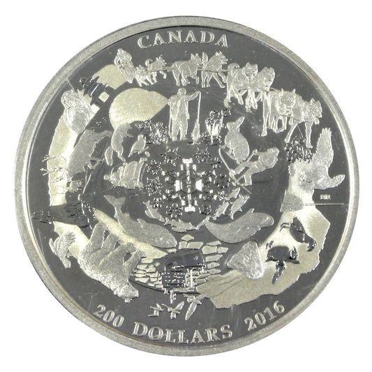 2016 Canada $200 for $200 Icy Arctic Fine Silver (No Tax) Encapsulated coin only
