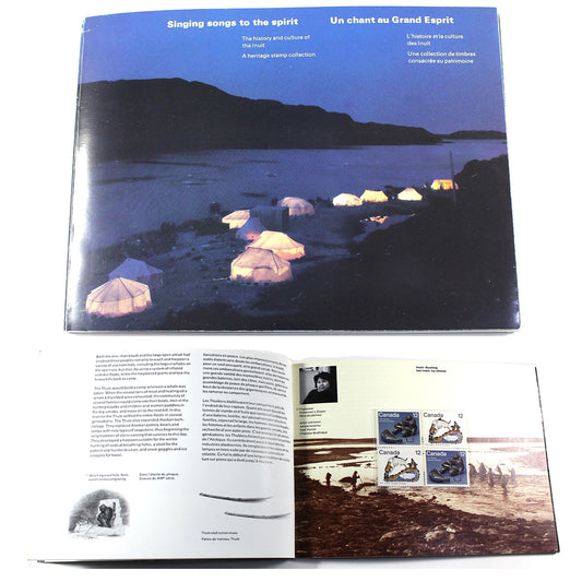 Singing Songs to the Spirit 1977-1980 Inuit Heritage Stamp Collection Book (Some wear)