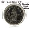 1981 London ON Air Canada Silver Broom World Curling Championship Commemorative Dollar