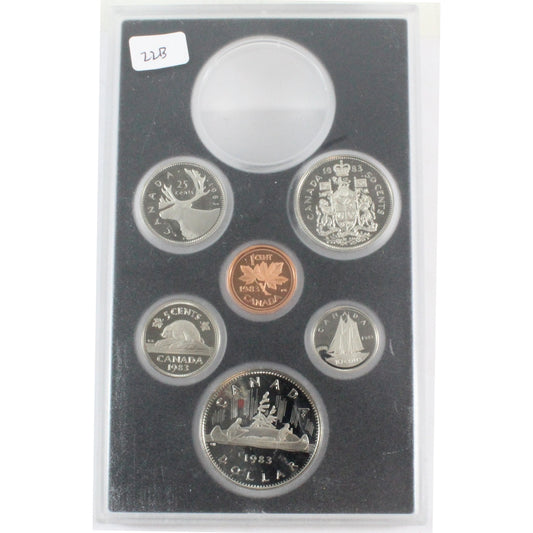 1983 Canada 6-coin Frosted Proof Set from RCM Double Dollar Set