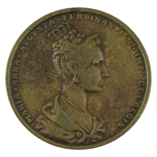 1836 (or Replica) Coronation of Maria Anna Augusta & Ferdinand I of Bohemia Medallion