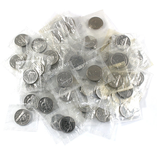 Lot of 75x Assorted 1960s Canada 5-cents Proof Like, Sealed, 75Pcs