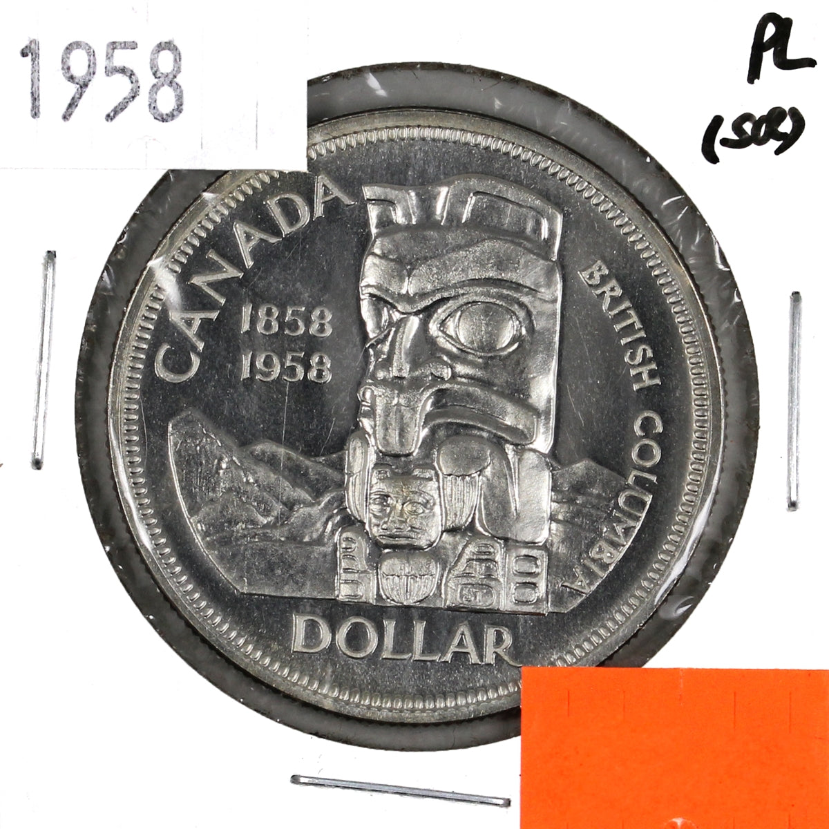 1958 Canada Dollar Proof Like (Scratched, toned, or impaired)